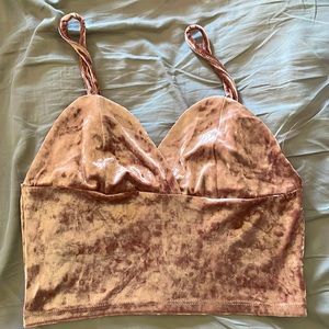 XS shein velvet crop top